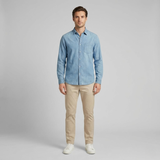 Rosdell | Mens Long Sleeve Casual Button Down Shirt Blue