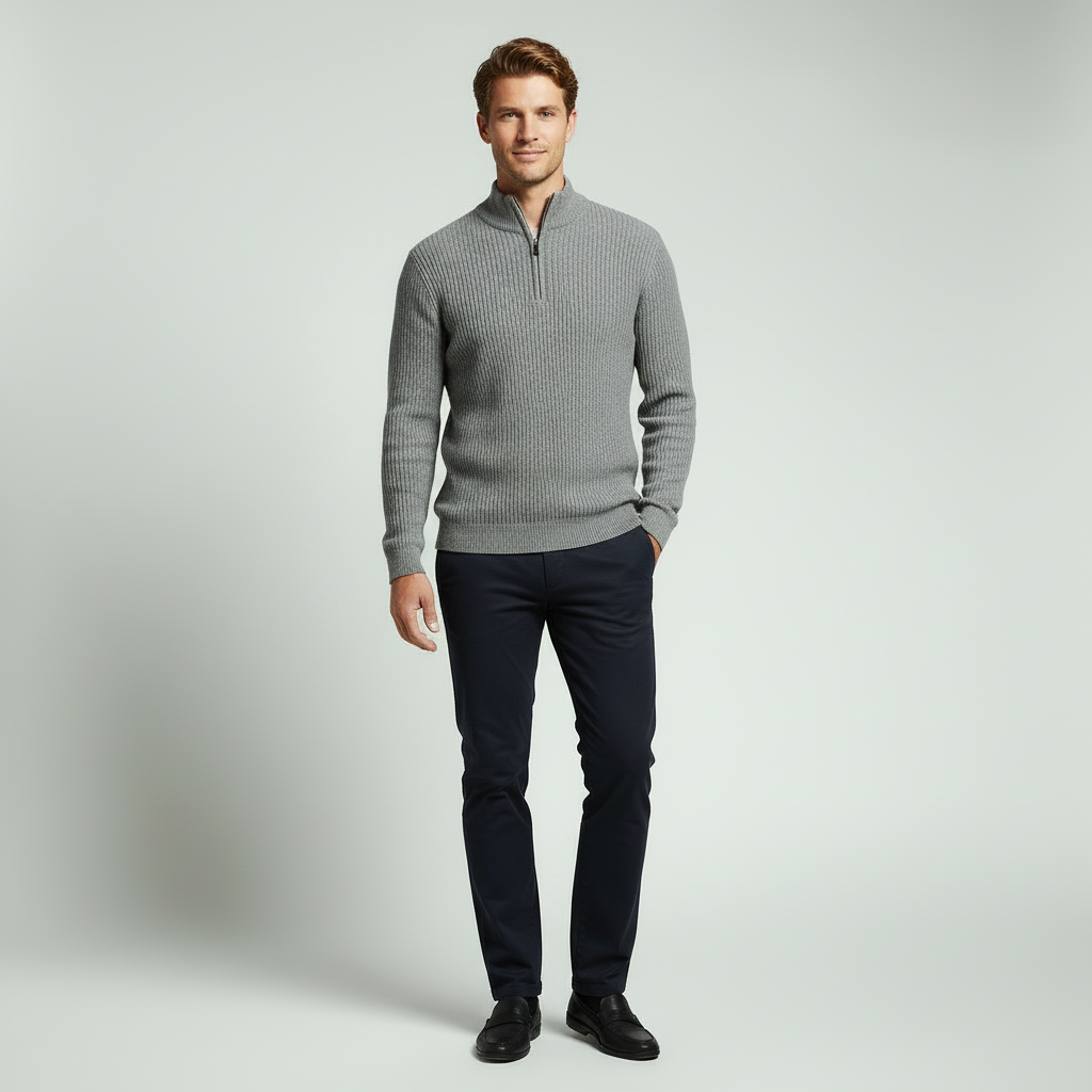 Rosdell | Modern Quarter-Zip Sweater