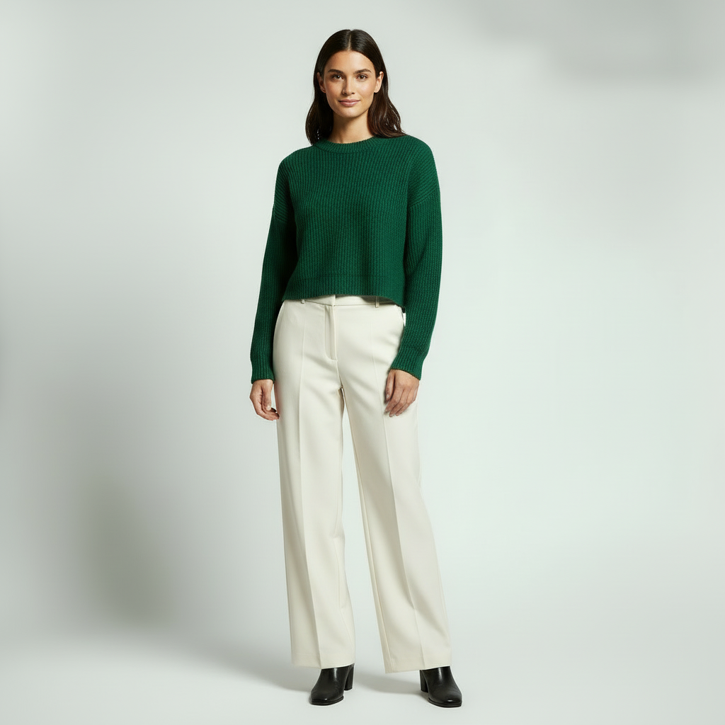 Rosdell | Cropped Knit Sweater